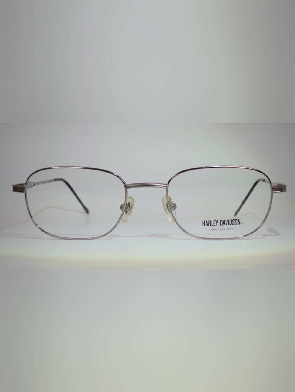 Harley-Davidson HD 166. Silver Gunmetal Rectangular Metal Frame Eyeglasses